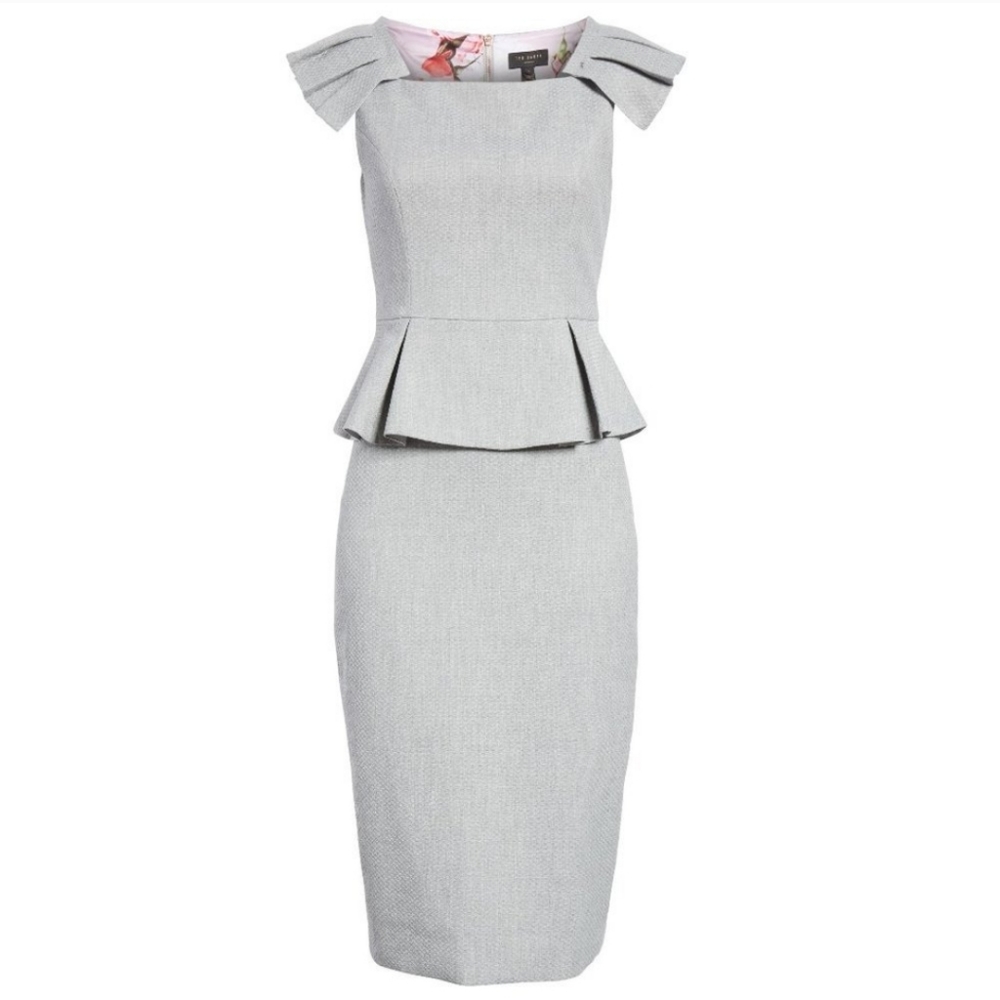 🔥LAST 1🔥NWT TED BAKER PEPLUM MIDI DRESS